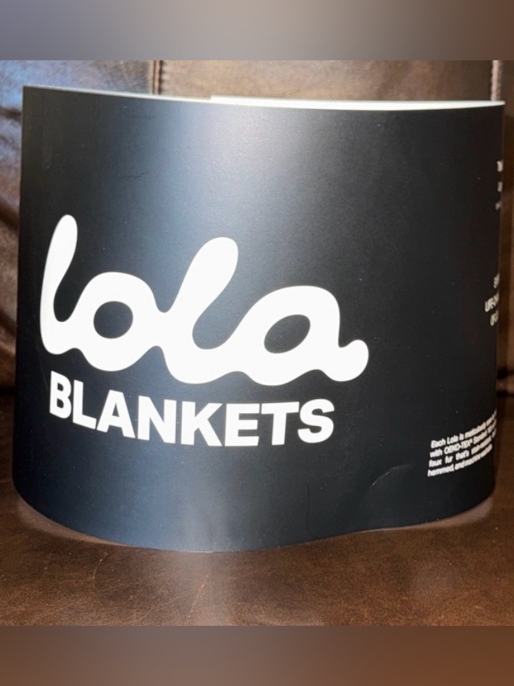lola Black and White Blanket Packaging